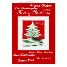 "Joy to the World"-Christmas Languages Greeting Card