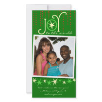 Joy to the World Christmas Photo Card