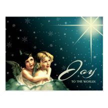 Joy to The World. Customizable Christmas Postcards
