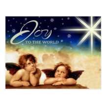 Joy to The World. Customizable Christmas Postcards