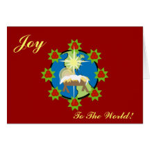 Joy To The World!-Customize Greeting Cards