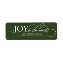 JOY TO THE WORLD | HOLIDAY ADDRESS LABELS
