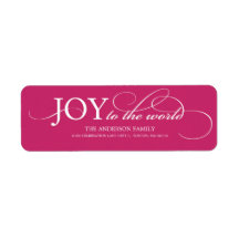 JOY TO THE WORLD | HOLIDAY ADDRESS LABELS