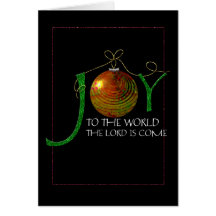 JOY to the world ornament card
