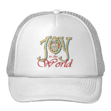 Joy to the World with Stained Glass Nativity Mesh Hat