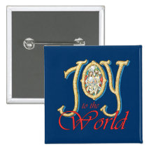 Joy to the World with Stained Glass Nativity Pins