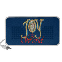 Joy to the World with Stained Glass Nativity Travelling Speaker