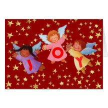 Joy  with Angels Greeting Cards
