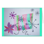 Joy with Sparkles Greeting Cards