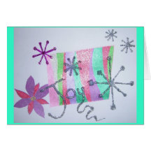 Joy with Sparkles Greeting Cards