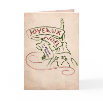 Joyeaux Noël Eiffel Tower Christmas Card