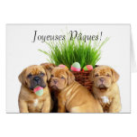 Joyeuses Pâques Easter Dogue de bordeaux card
