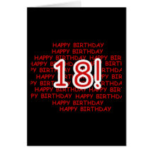 Joyeux anniversaire 18 carte de vœux