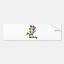 Joyeux anniversaire - adhésif pour pare-chocs D4 Autocollants Pour Voiture