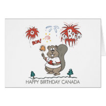 Joyeux anniversaire Canada Carte De Vœux