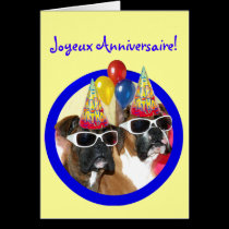 Joyeux Anniversaire ! Carte de Boxeurs cartes