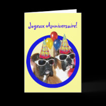 Joyeux Anniversaire! Carte de Boxeurs cards