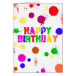 Joyeux anniversaire coloré cartes de vœux