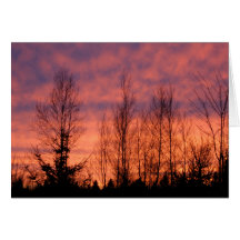 Joyeux anniversaire - coucher du soleil pourpre cartes