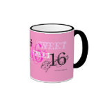 Joyeux anniversaire du bonbon 16 pour l'ado - rose tasse