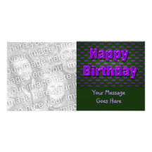 joyeux anniversaire noir pourpre cartes avec photo