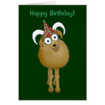 Joyeux anniversaire, vous vieille chèvre ! carte de vœux