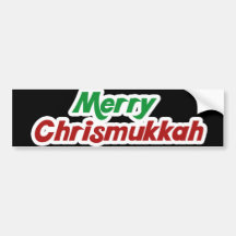 Joyeux Chrismukkah Adhésifs Pour Voiture