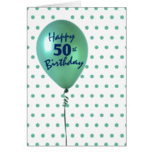 Joyeux cinquantième anniversaire, homme ou femme,  carte de vœux