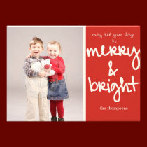 Joyeux et lumineux - photocard de salutation de No invitations