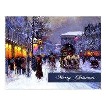 Joyeux Noël. Carte postale de beaux-arts