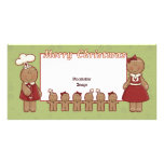 Joyeux Noël - fille et garçon de pain d'épice Photocarte Personnalisée