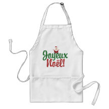 Joyeux Noel Happy Christmas Apron