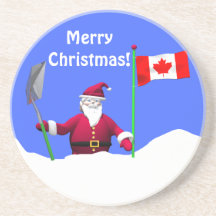 Joyeux Noël Père Noël au Canada Dessous De Verres