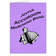 Joyful Accordion Marching Band Greeting Cards