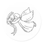 Joyful Angel Round Stickers