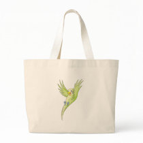 Joyful Budgerigar Budgie Canvas Bag
