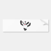 Joyful Giant Panda Bear Bumper Stickers