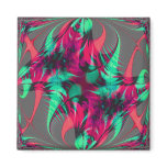 Joyous Red Fractal Magnet