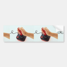 Joystick in use Photo Bumper Sticker