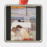 Jozsef Rippl-Ronai - Love on the Terrace Christmas Ornaments