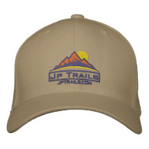 Jp Trails Hat brown logo 1 Embroidered Hat