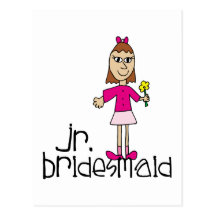 Jr. Bridesmaid Gifts and Favours Post Card