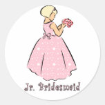 Jr. bridesmaid in Pink Sticker