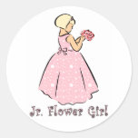 Jr. Flower Girl in Pink    Stickers