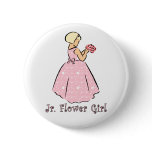 Jr. Flower Girl Wedding ID Button