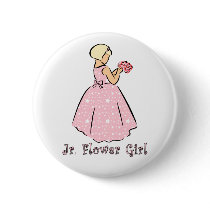 Jr. Flower Girl Wedding ID Button