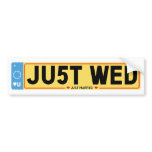 JU5T WED bumper stickers