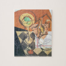 Juan Gris - Fruit peel and carafe puzzle