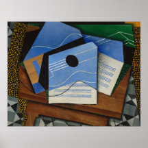 Juan Gris - Guitar on a table Posters
