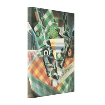 Juan Gris - Still Life with checked tablecloth Stretched Canvas Print